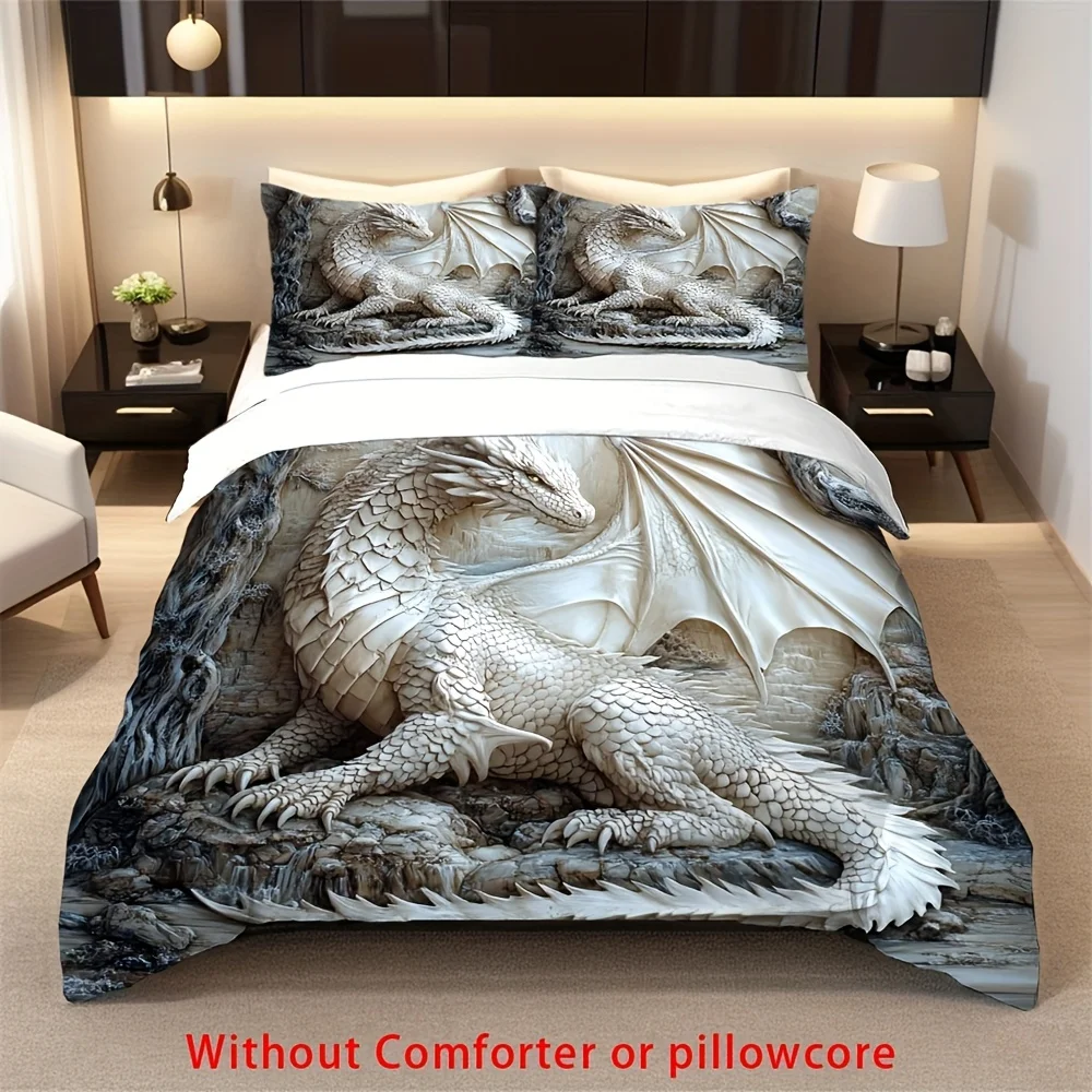 2-3-pieces-dragon-totem-housse-de-couette-1-housse-de-couette-1-2-taie-d'oreiller-sans-noyau-cool-3d-relief-dragon-imprime-doux-confortable