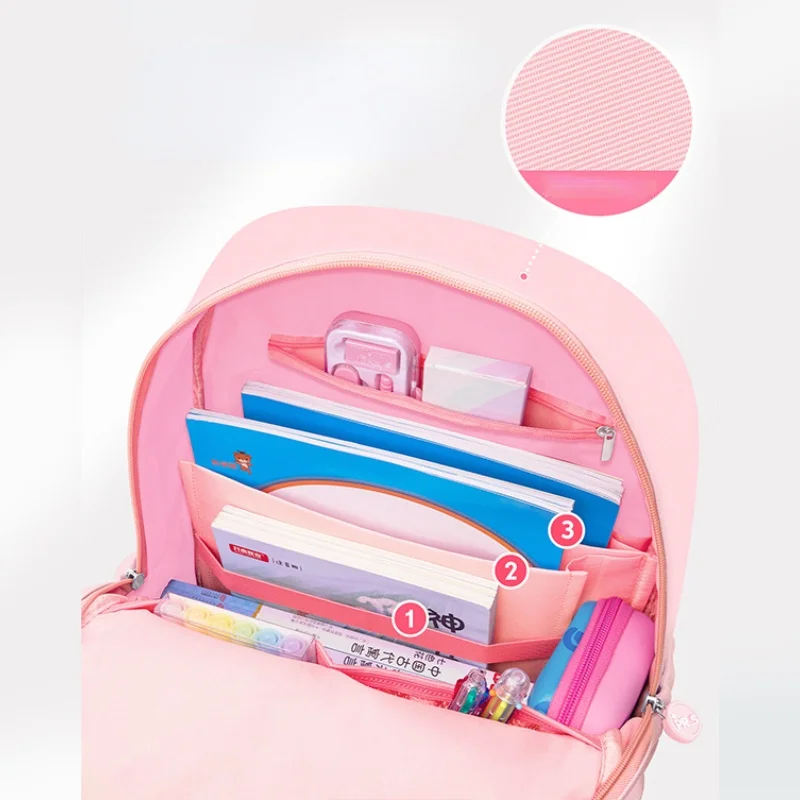 Primary Girl Sweet Princess Large Capacity Backpacks 2022 New Children Waterproof Dream Color Fashion Schoolbags with Pendant