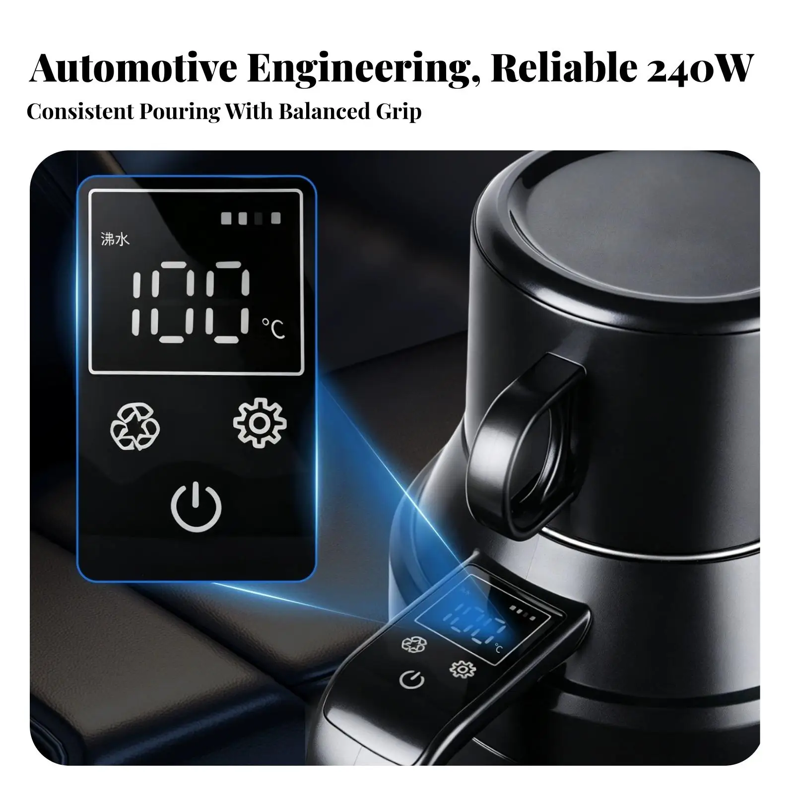 12V 24V Car Kettle Electric Portable Stainless Steel Water Boiler for Travel Tea Coffee Formula with Auto Shut Off