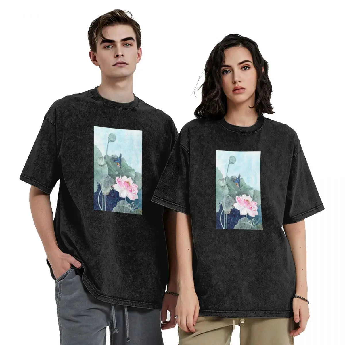 

Kingfisher and flowers 2 T-Shirt Anime t-shirt Personalized t-shirt blue lock fitted t shirts for men