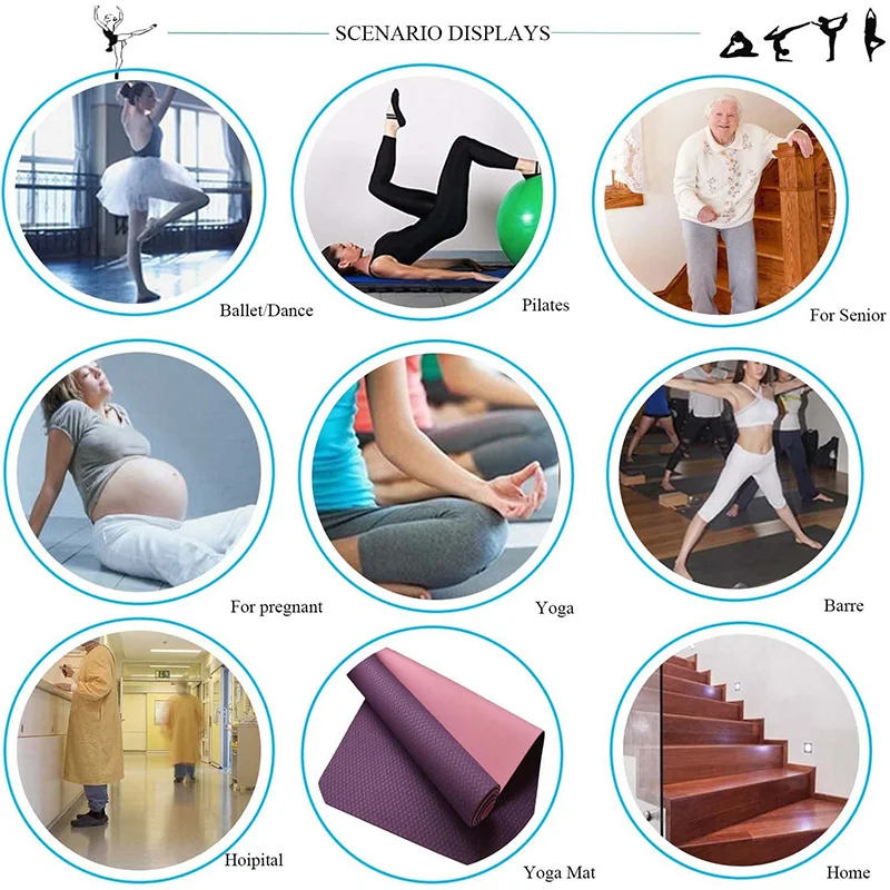 Calzini antiscivolo antiscivolo antiscivolo calzini Yoga Barre calzini appiccicosi per Yoga Pilates Barre Home Workout Sports