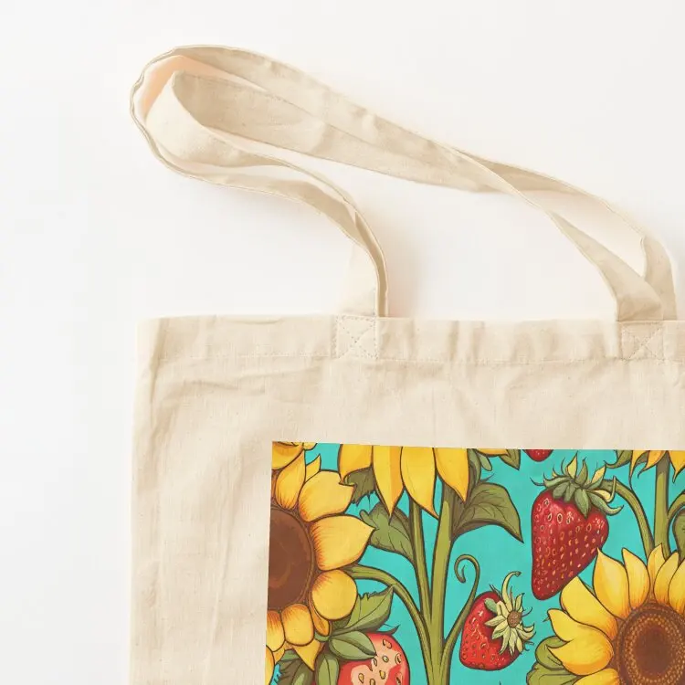 الفراولة عباد الشمس حمل حقيبة تسوق شعار المرأة حقيبة تسوق امرأة التسوق المتسوق #3