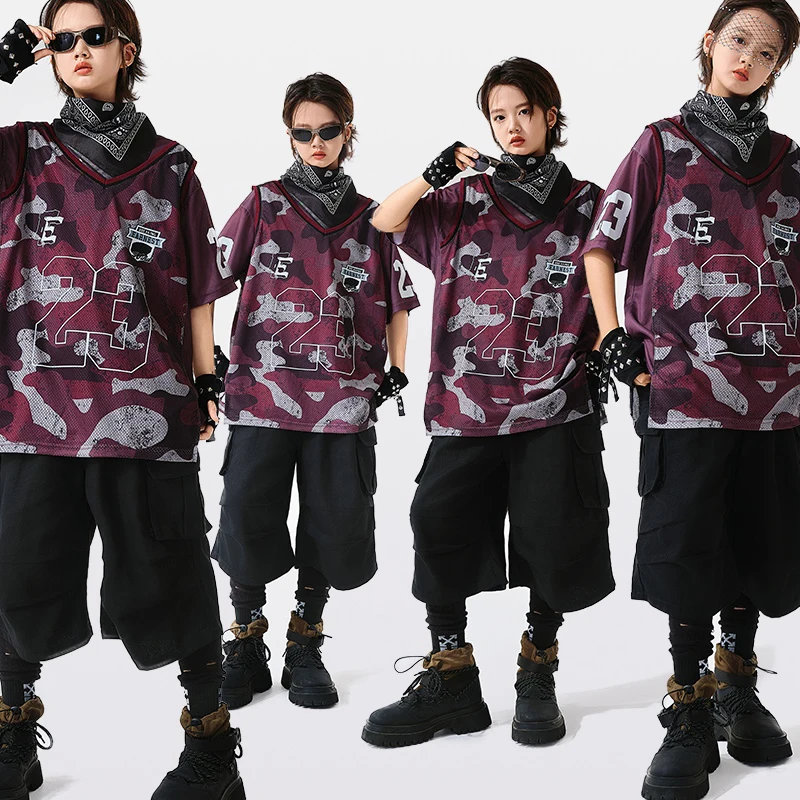 

Hip Hop Boys Clothes Street Dance Wear Summer Oversize Top T-Shirt Black Shorts Cool Fashion Suit Kids Jazz Dance Clothing 2219