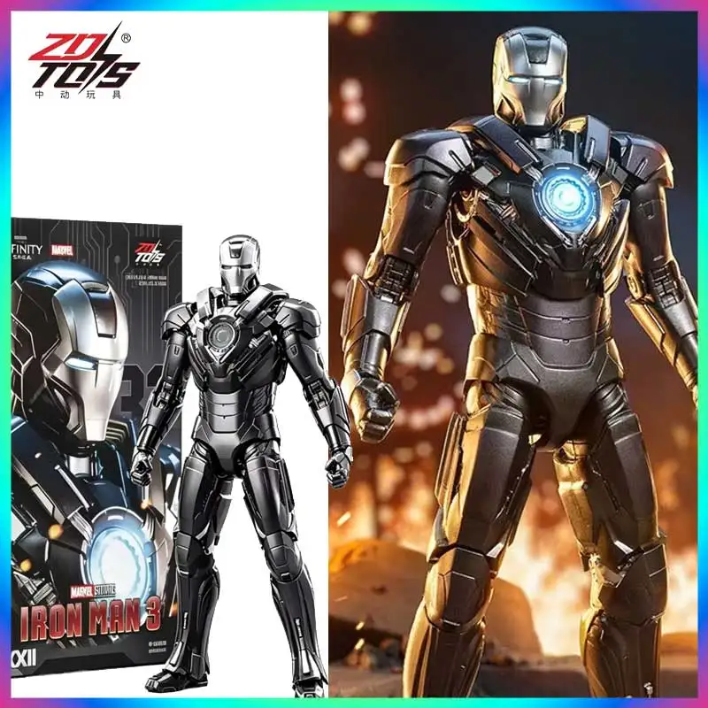Zd Toys Genuine Iron Man Mk32 Romeo Articulated Action Figure - Marvel Superhero Detailed Paint Model for Desktop Decoration Col
