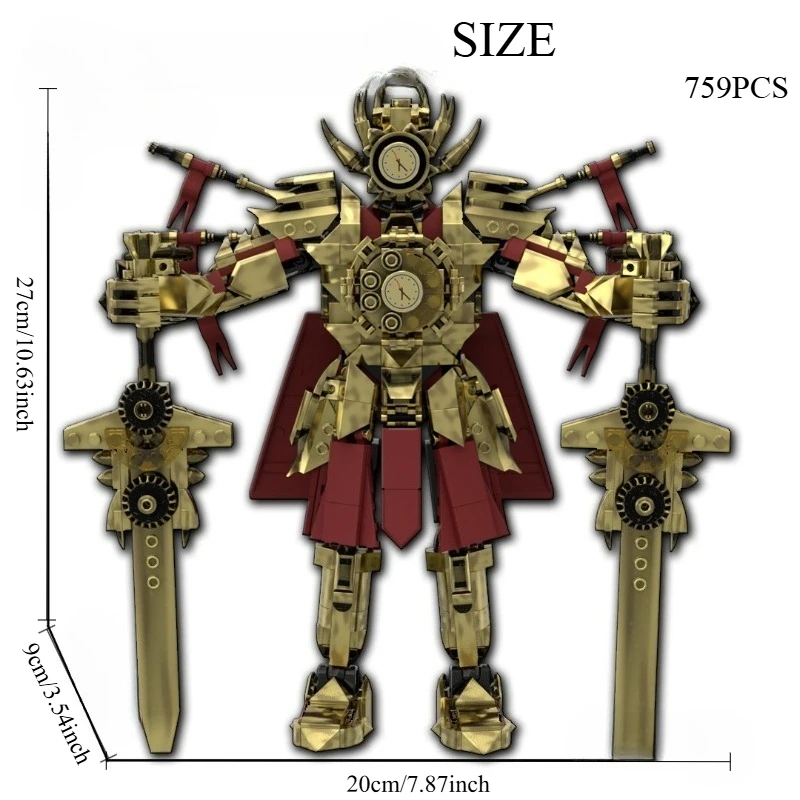 759-częściowy Steampunkowy Robot Mechaniczny, Zestaw Modelarski z Ruchomymi Kołami Zębatymi, Kolekcjonerski Projekt Budowlany dla Nastolatków i Dorosłych