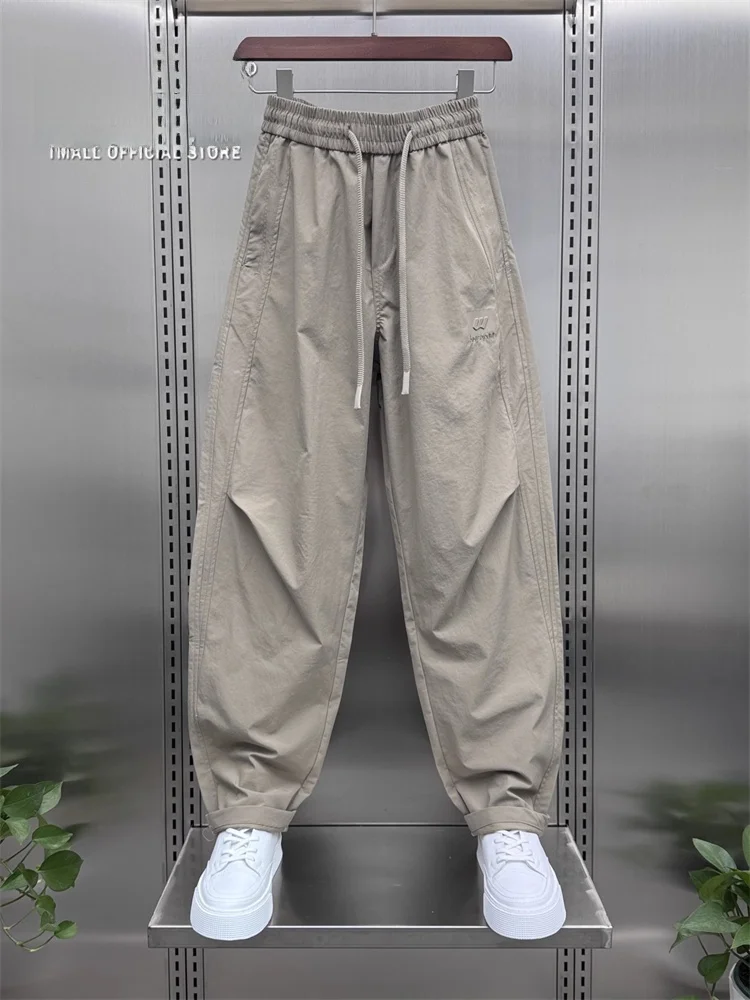 

Trendy Men's Spring Autumn Outdoor Qui Dry Sports Casual Long Pants Knife Design Comfortable Straight Leg Trousers