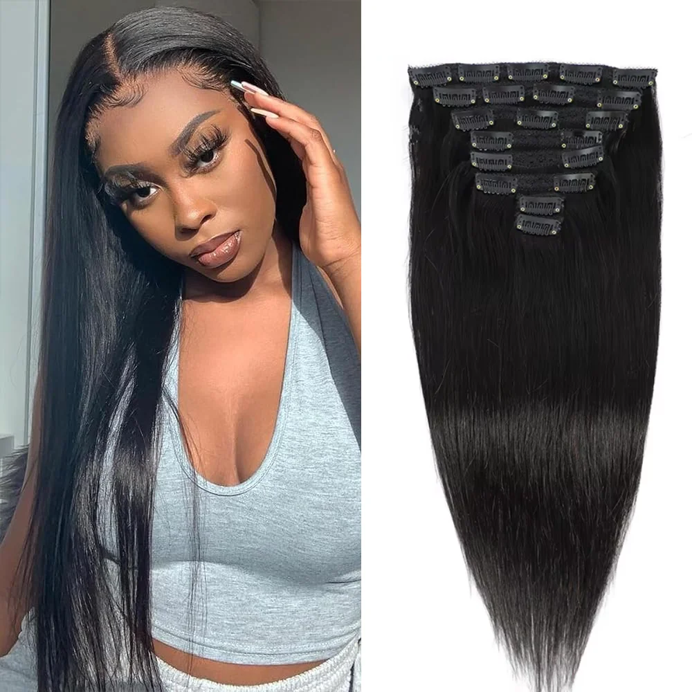 Накладные пряди для волос, изг – обзор и цена Seamless Clip In Hair Extensions Human Hair