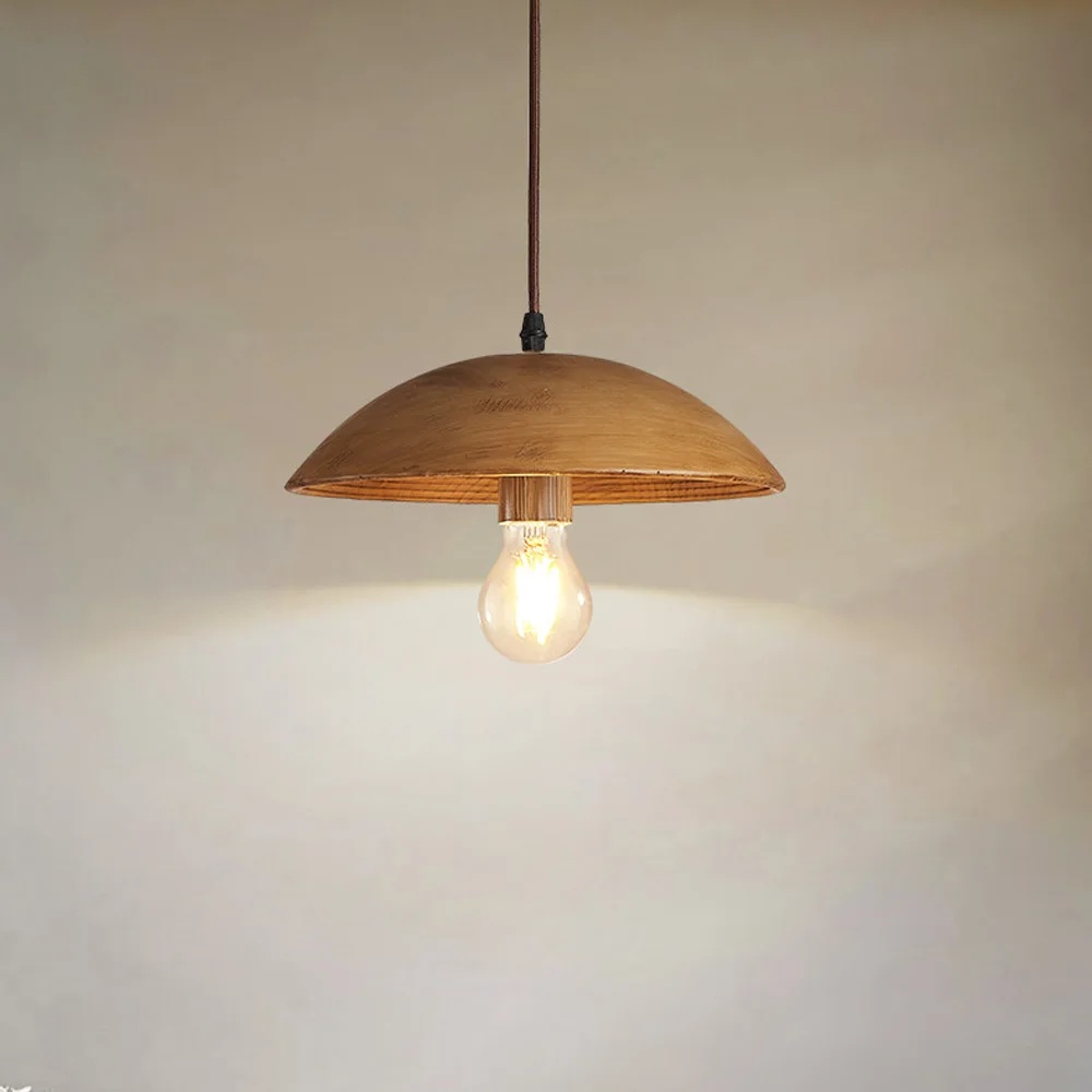 

Подвесной светильник Wabi-Sabi из смолы с цоколем E27, потолочный светильник в натуральном деревянном стиле, люстра для дома, ресторана, бара