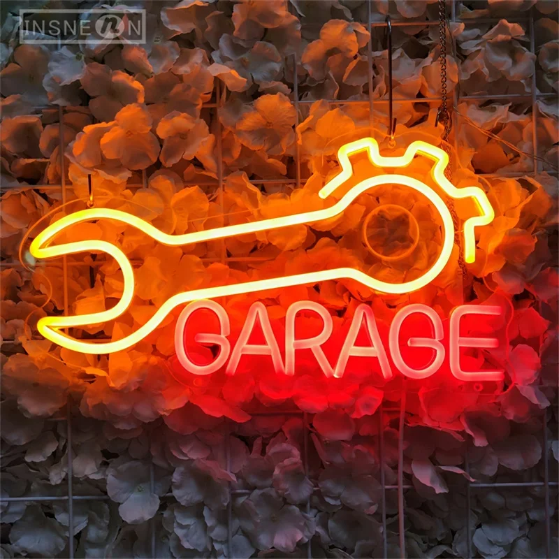 

Garage Led Neon Signs Usb Powered Neon Sign For Workshop Man Cave Decor Neon Signs for Studio Business Wall Hanging Decoration