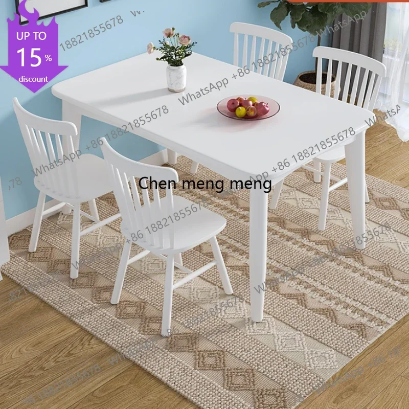 

G153 Living Room Reception Dining Table Rectangle Nordic Salon Minimalist Dining Table Kitchen Coffee Mobile Mesa Dobravel Decor