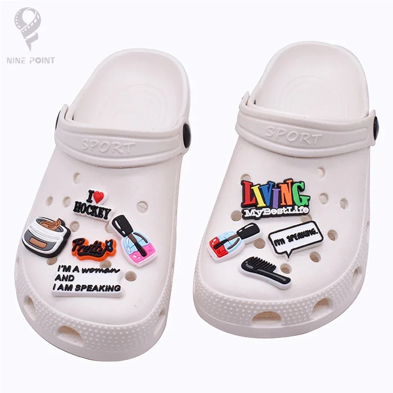 PVC Shoe Charms Perfume Shoe Accessories Bag Shoe Decoration Nail Polish Shoe Buckles for Clog Sandals X-mas Gifts Buckle