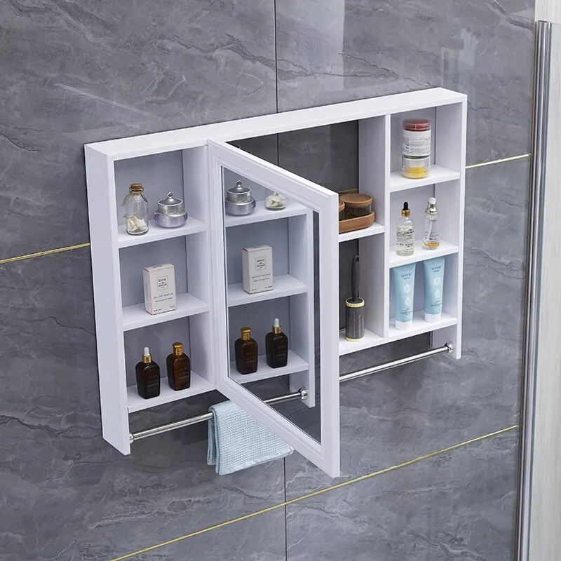 Small Modern Bathroom Cabinet Corner Makeup Display Accessories Shelves Cupboard Storage Organizer Gabinete Trendy Furniture
