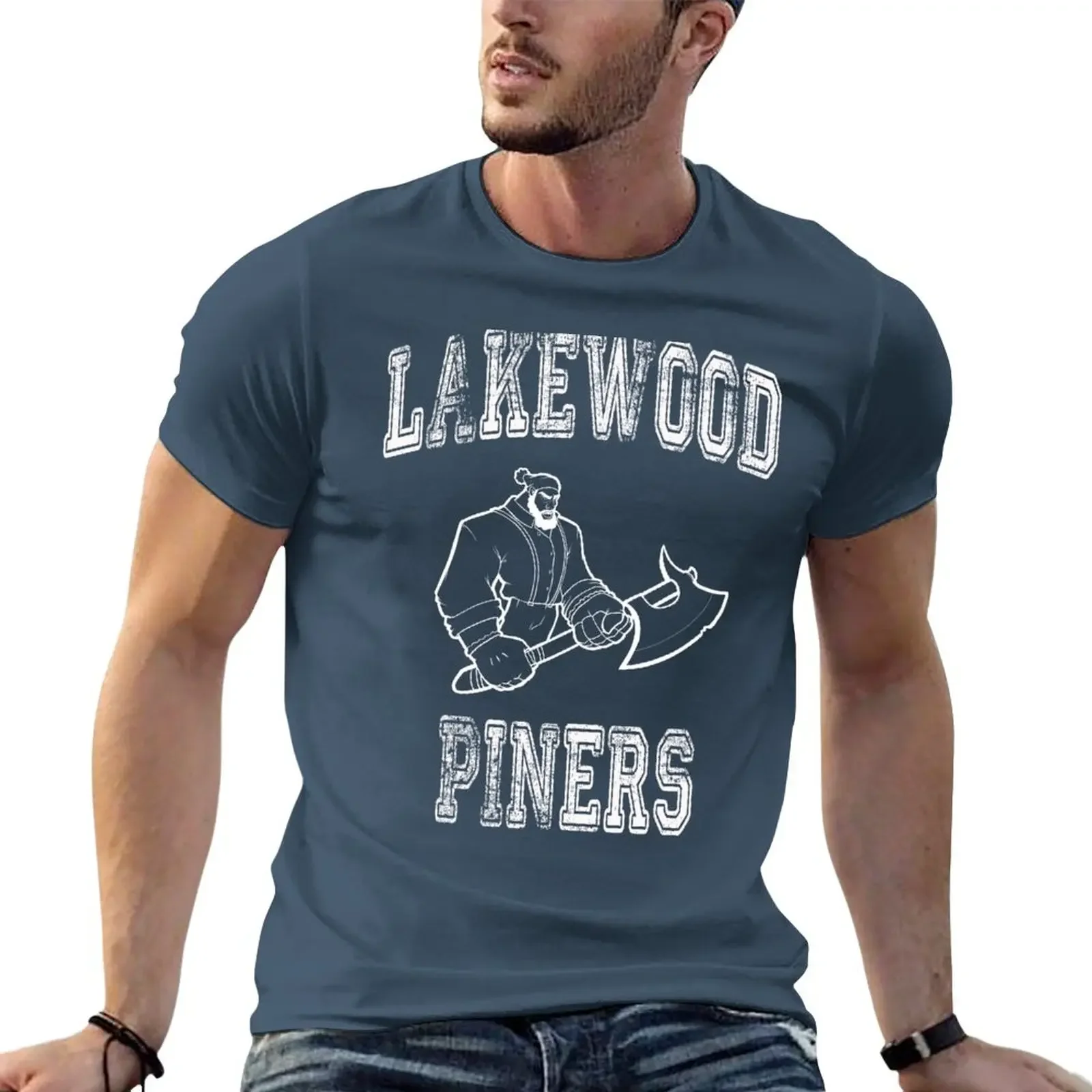 

Lakewood Piners Faded Logo - DARK T-Shirt oversizeds oversized Short sleeve tee men