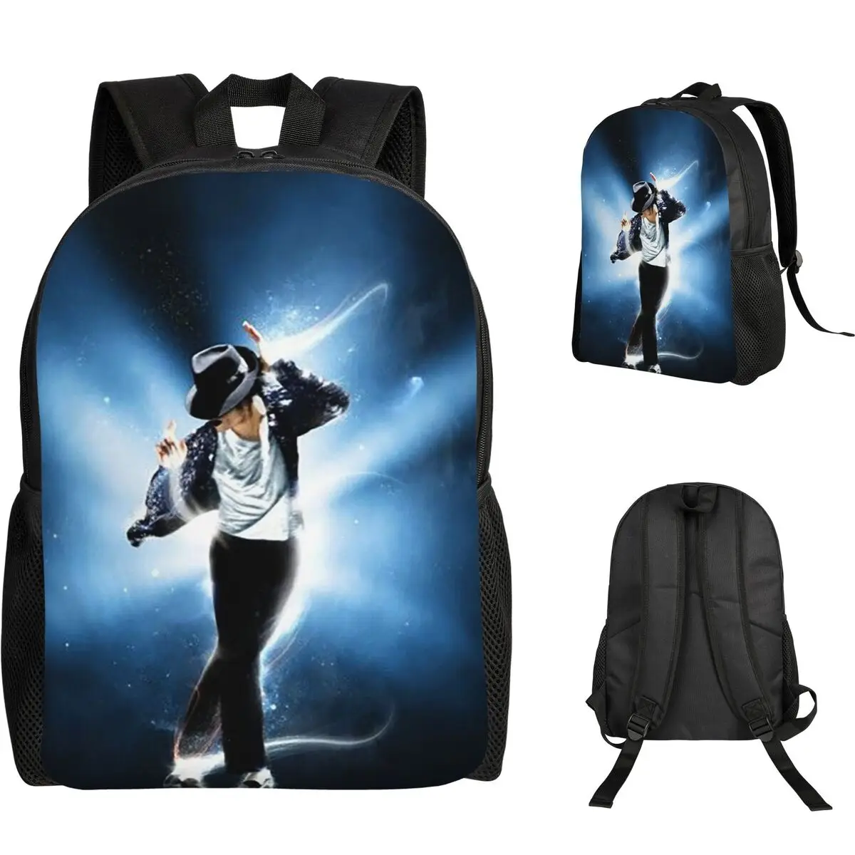 

Рюкзак с изображением Майкла Джексона, музыкантов, певцов, танцоров, для студентов, мальчиков и девочек, школьная сумка, сумка для книг, сумка для компьютера, сумка через плечо