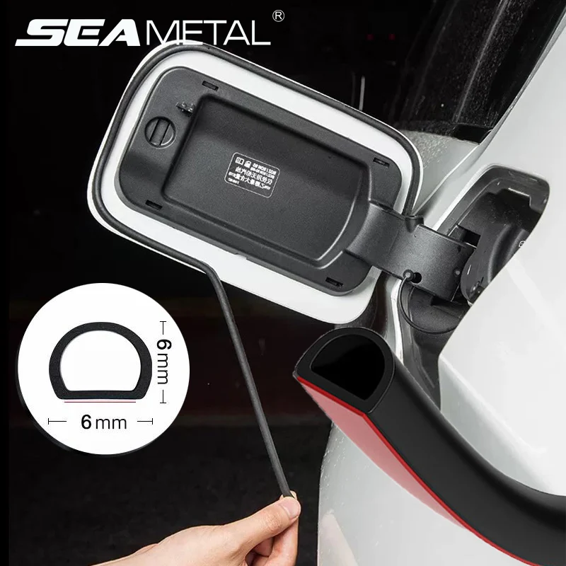 SEAMETAL-tiras de sellado para tapa de tanque de combustible de coche, 90CM, impermeable, a prueba de polvo, cubierta de puerto de carga automotriz, burlete, accesorios para coche