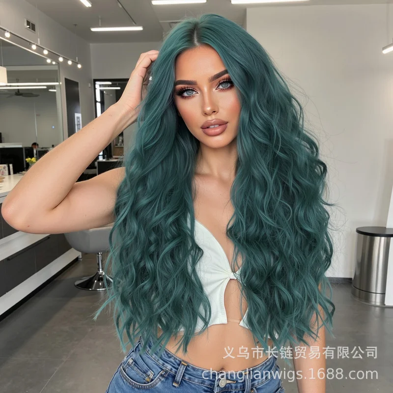 

Длинные кудрявые синтетические парики в европейском и американском стиле, изготовленные из термостойкого волокна, подходят для женщин для ношения во время праздников.