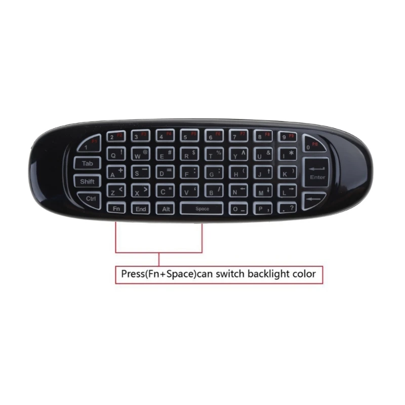 Air Mouse 2.4G RGB 7 Backlit Remote Control with Wireless Keyboard Touchpad for Android Box for Smart