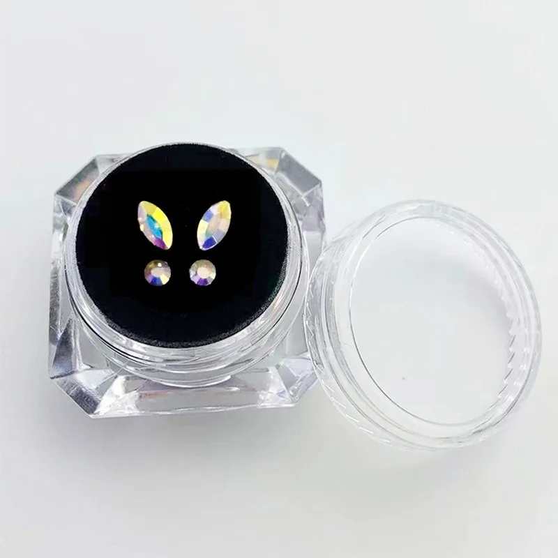 【 Butterfly Diamond】2*4mm Marquise + 2mm Round Irregular Tooth Bead Embellishments - 4pcs/Jarred S
