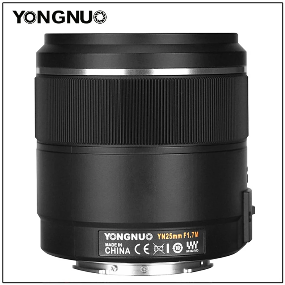 YONGNUO YN25mm F1.7M Micro 4/3 25mm F1.7 Large Aperture AF/MF STM Autofocus Standard Prime Lens for Panasonic Olympus M43 Camera