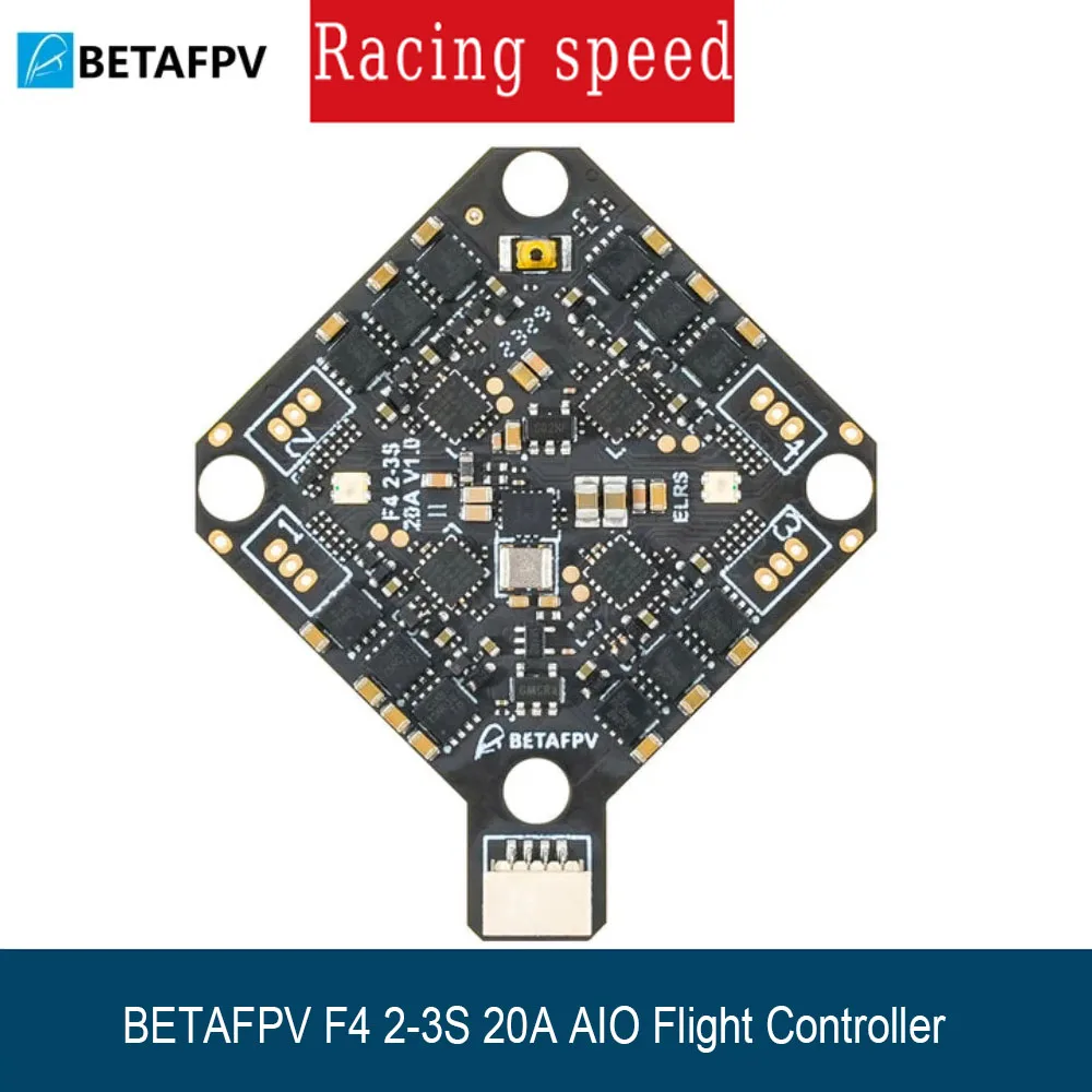 

Контроллер полета BETAFPV F4 2-3S 20A AIO V1 — HD VTX с двойным портом BEC, O3, 6-контактным PMU и USB-портом, совместимым с HD Whoop Drones
