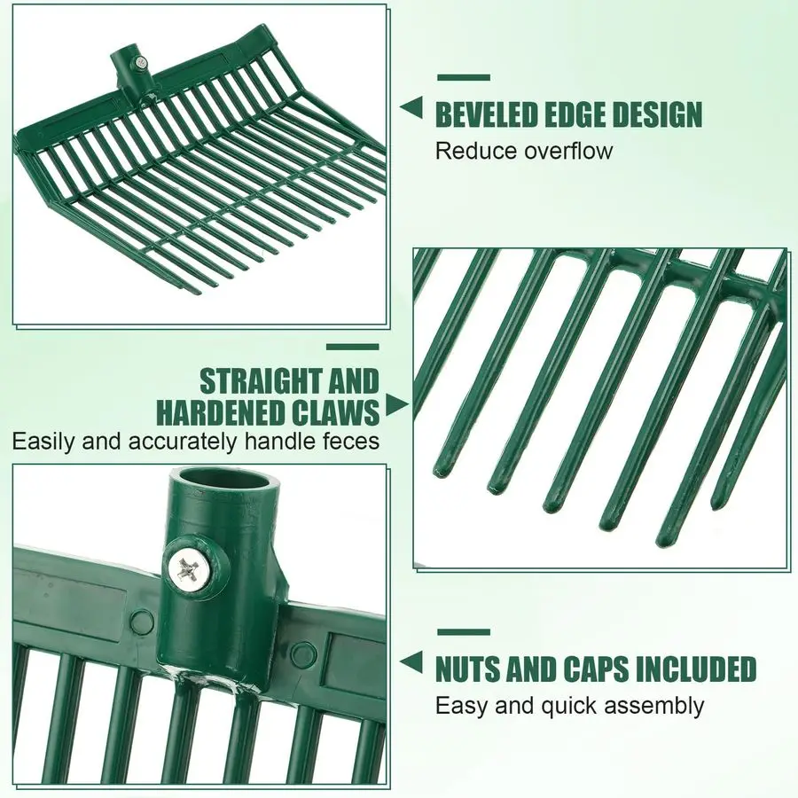 6 قطعة رأس شوكة السماد 18 نوع رأس شوكة الملعب مع مسامير وصواميل متينة ومستقرة ABS البلاستيك استبدال الملعب ل Garde