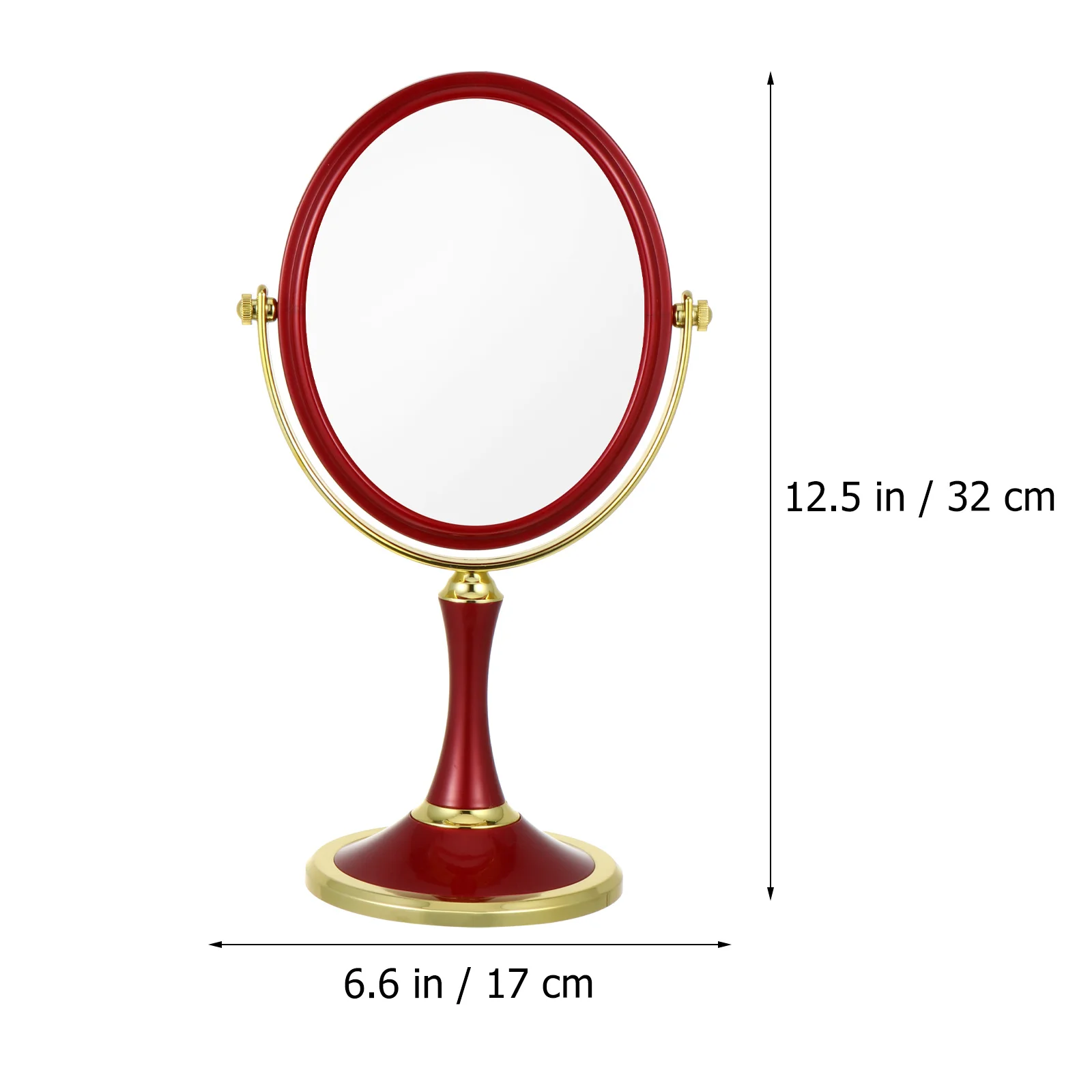 

1Pcs Double-Sided Makeup Mirror Swivel Rotatable Desktop Vanity Mirror Stand Clear Durable for Personal Use