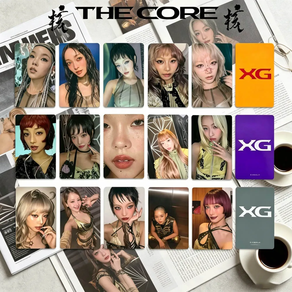 

7Pcs KPOP XG Member Photocards Set THE CORE Album LOMO Cards JURIN CHISA HINATA HARVEY JURIA Two-Sided HD Postcards Fans Collect