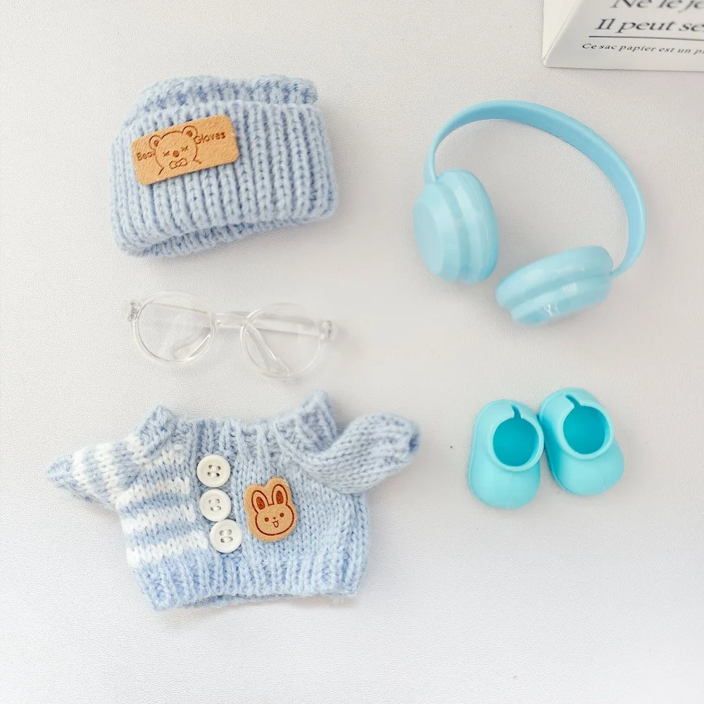

Doll Sweater Pants Shoes set For labubu Clothes 17 cm Doll Accessories,Toys For Girls,Christmas Festival Birthday Present