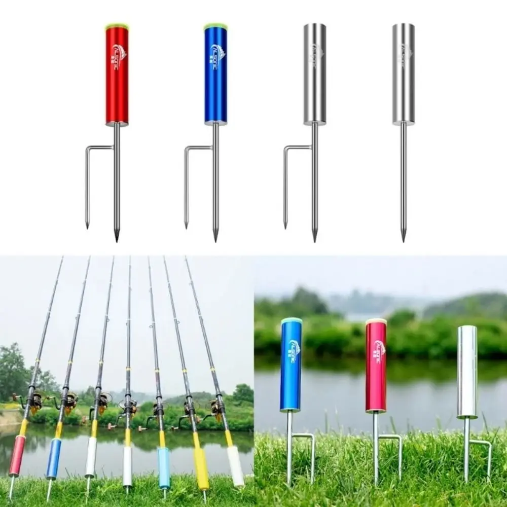 

Metal Fishing Rod Holder Ground Insertion Portable Sea Rod Bracket Durable Lightweight Fishing Rod Socket Sea Fishing