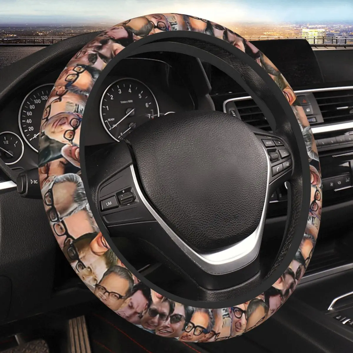 Goldblum The Sequel Thickening Car Steering Wheel Cover 38cm Universal Suitable Women Elastic Steering Wheel Cover