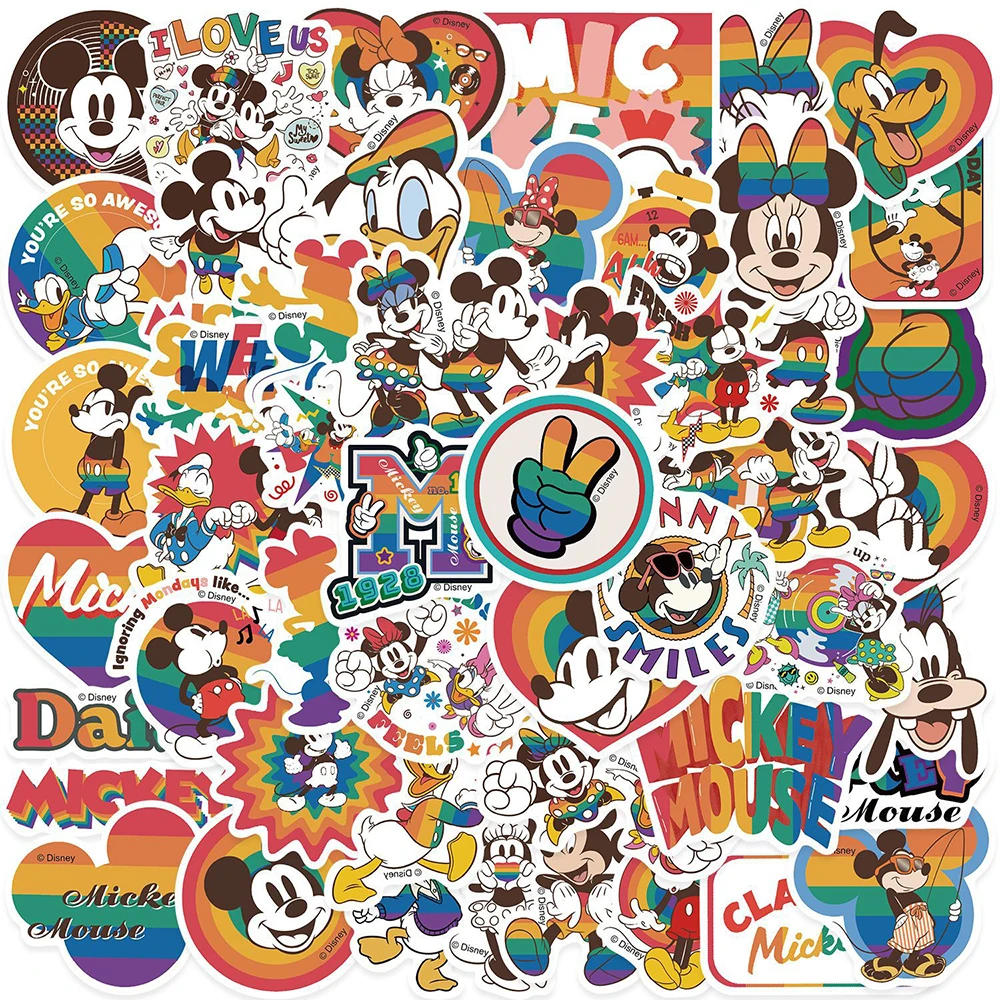 

10/30/50pcs Disney Cartoon Mickey Mouse Decoration Stickers Aesthetic Decals DIY Guitar Laptop Phone Waterproof Sticker Kid Toy