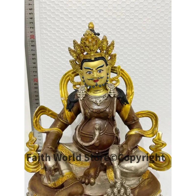 large 2024 GOOD quality gilding Yellow Jambhala the god of wealth Worship Buddha copper statue bring business money GOOD LUCK