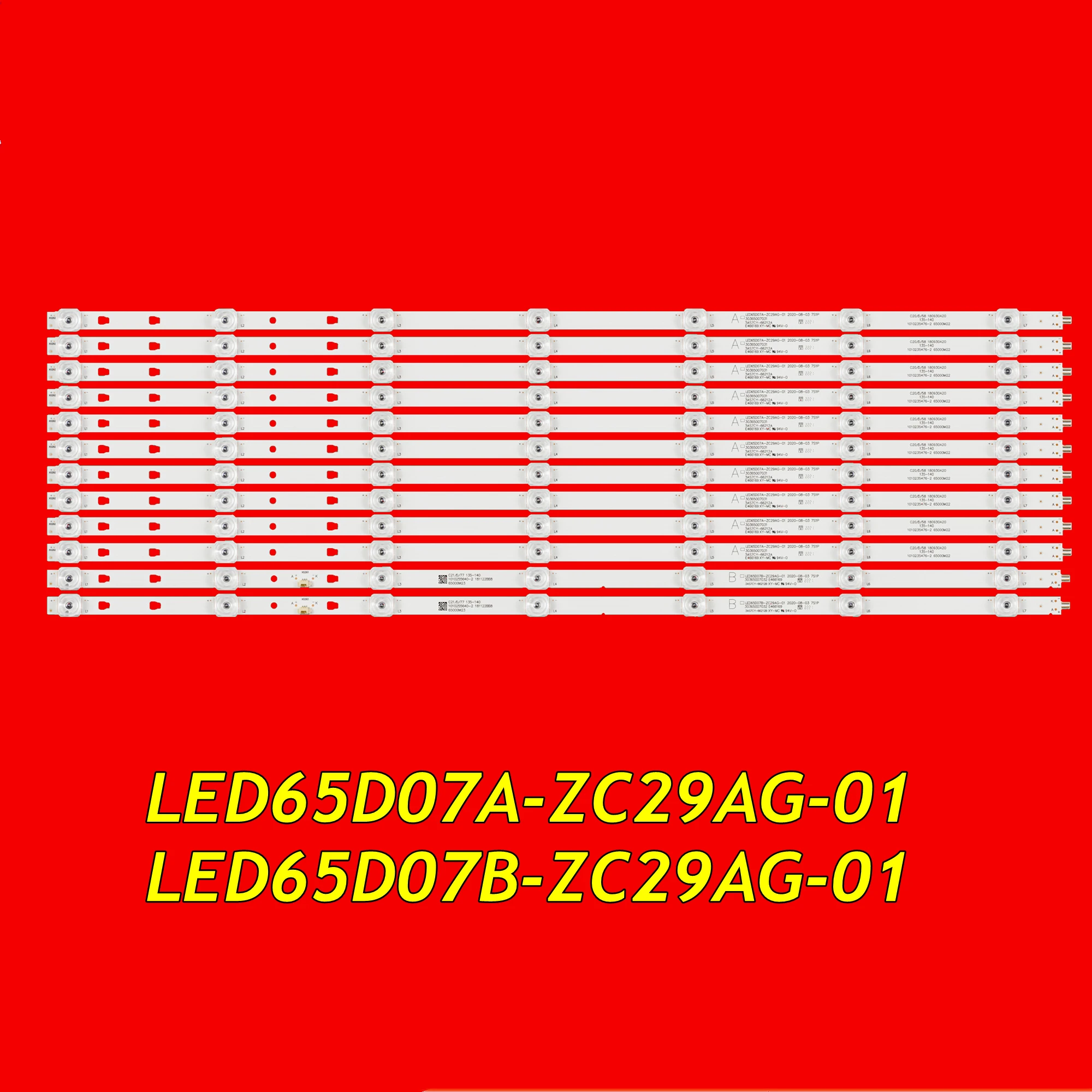 LED TV Backlight For D65Y 65Y3 65X1 65K90 65T51 65T76 U65H3 TK65A3 LS65A31 LU65C51 LU65J51 H65E17N LED65D07B LED65D07A-ZC29AG-01