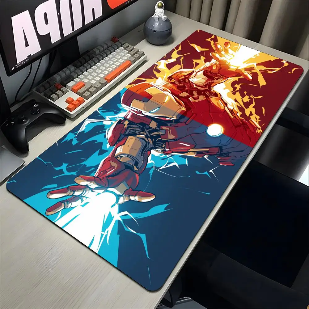 MINISO-Anime Characters Iron Man Mouse Pad Gaming Mousepad Abstract Large 900x400x5mm PC Desk