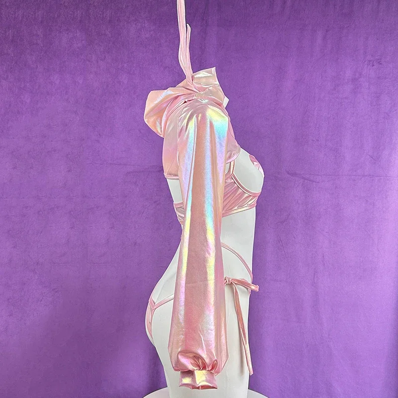 Anime Cyberpunk Rabbit Girl Costume Cosplay abiti donne adulte Hot Sexy Pink Laser Underwear uniforme accessorio per feste di Halloween