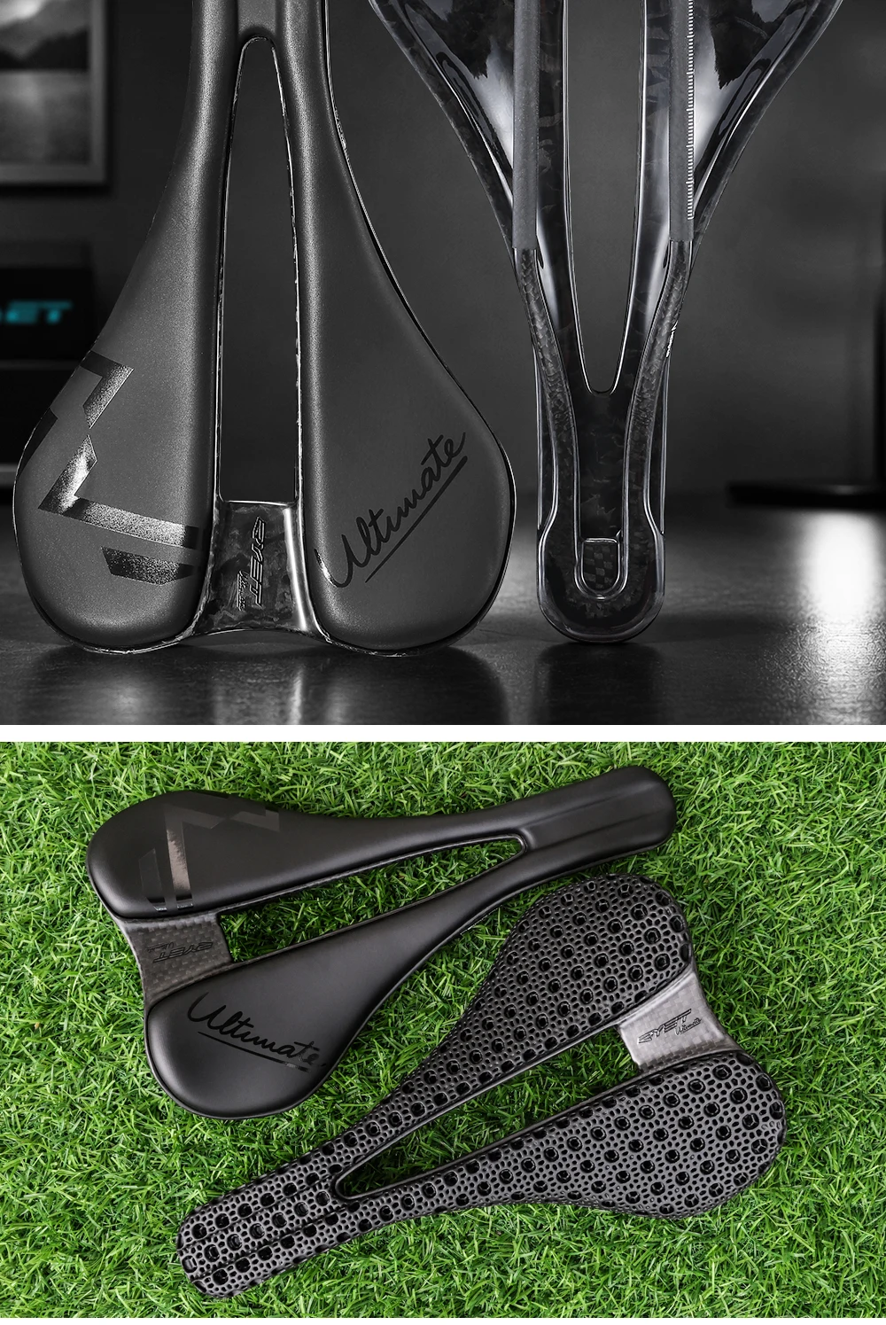 RYET Carbon 3D-gedruckter Sattel, 240 mm × 143/155 mm, superleicht, 98 g, 7 x 9 Fahrradsitz für Männer und Frauen, Triathlon, Rennrad, MTB, Gravel-Bike – Detail 14
