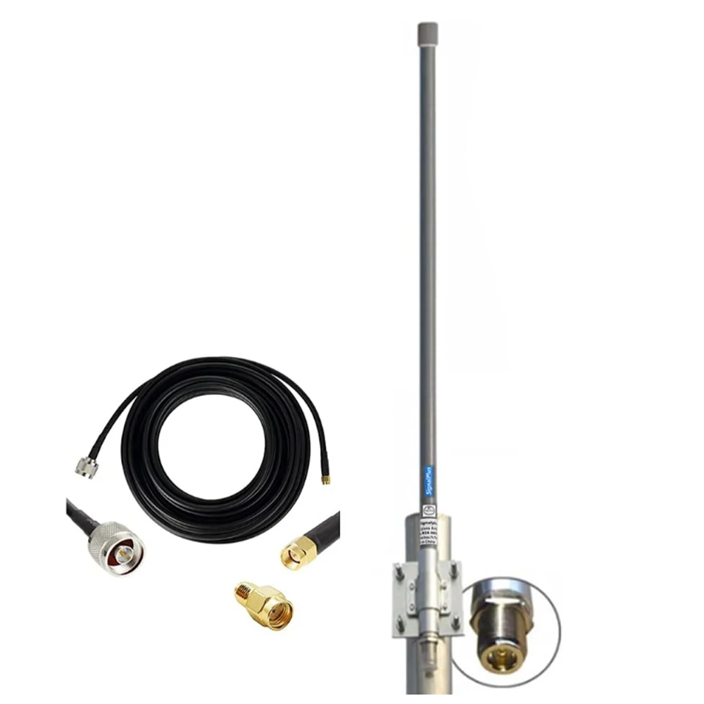 Helium Bobcat HNT Hotspot Lora LoT Antenna 868/915mhz 10dbi 35.4inch+32.8ft SMA/RP-SMA Cable