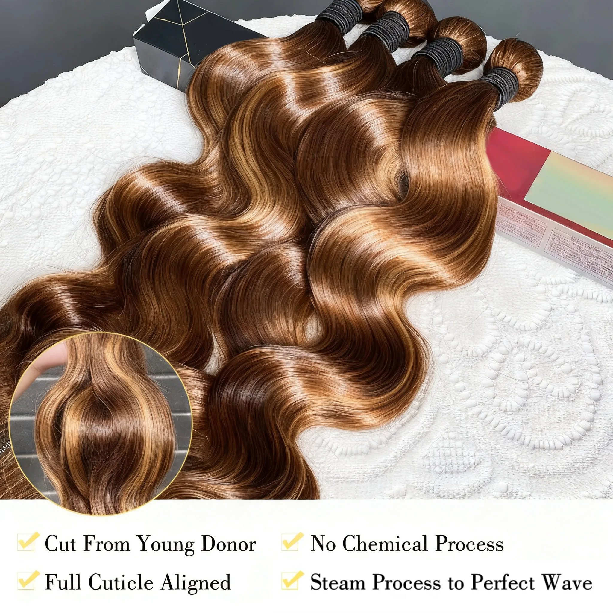 

Выделите медовый блондин, объемная волна, пучок человеческих волос, натуральные волны, 3/4 шт., пучки 28, 30 дюймов, цветные # Наращивание 4/27 для женщин