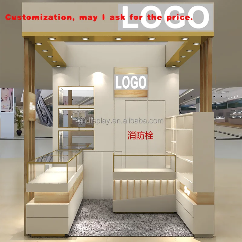 

custom.Showcase Interior Design Jewelry Display Store Shelf Cabinet Exhibition Hall Booth Jewelry Jade Glass Island Showcase