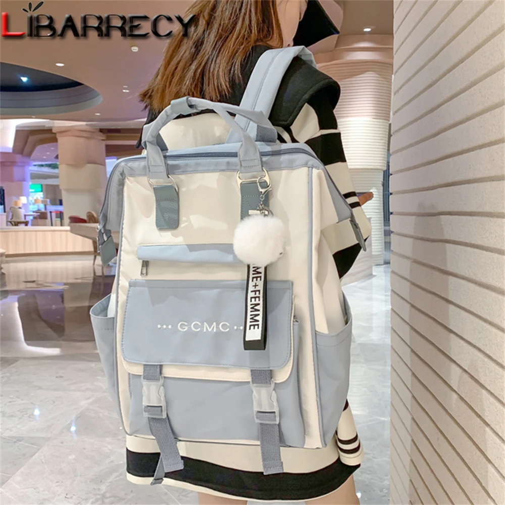 

Multifunctional Panelled New Ladies Backpacks Large Capacity High Quality Nylon Ladies Shoulder Bags Fashionable Women Bag Sac