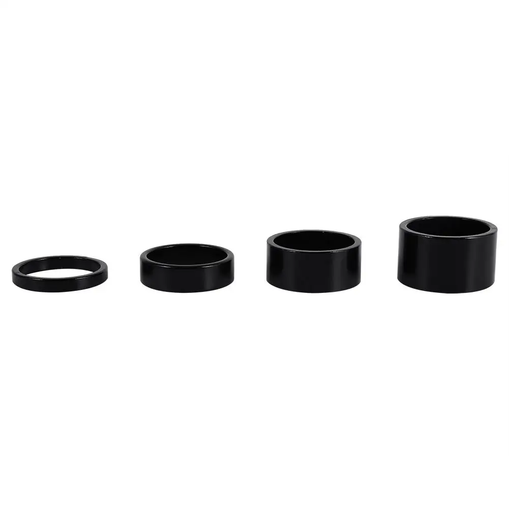 Bicycle Headset Spacer Set, 4pcs Aluminum Alloy Stem Fork Washers - 5/10/15/20mm Sizes