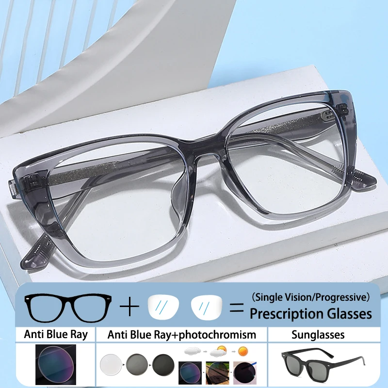 

Men Cat Eye Frame Core Insert Legs Prescription Hyperopic Glasses Men Optical Prescription Anti Blue Light Women Myopia Eyeglass
