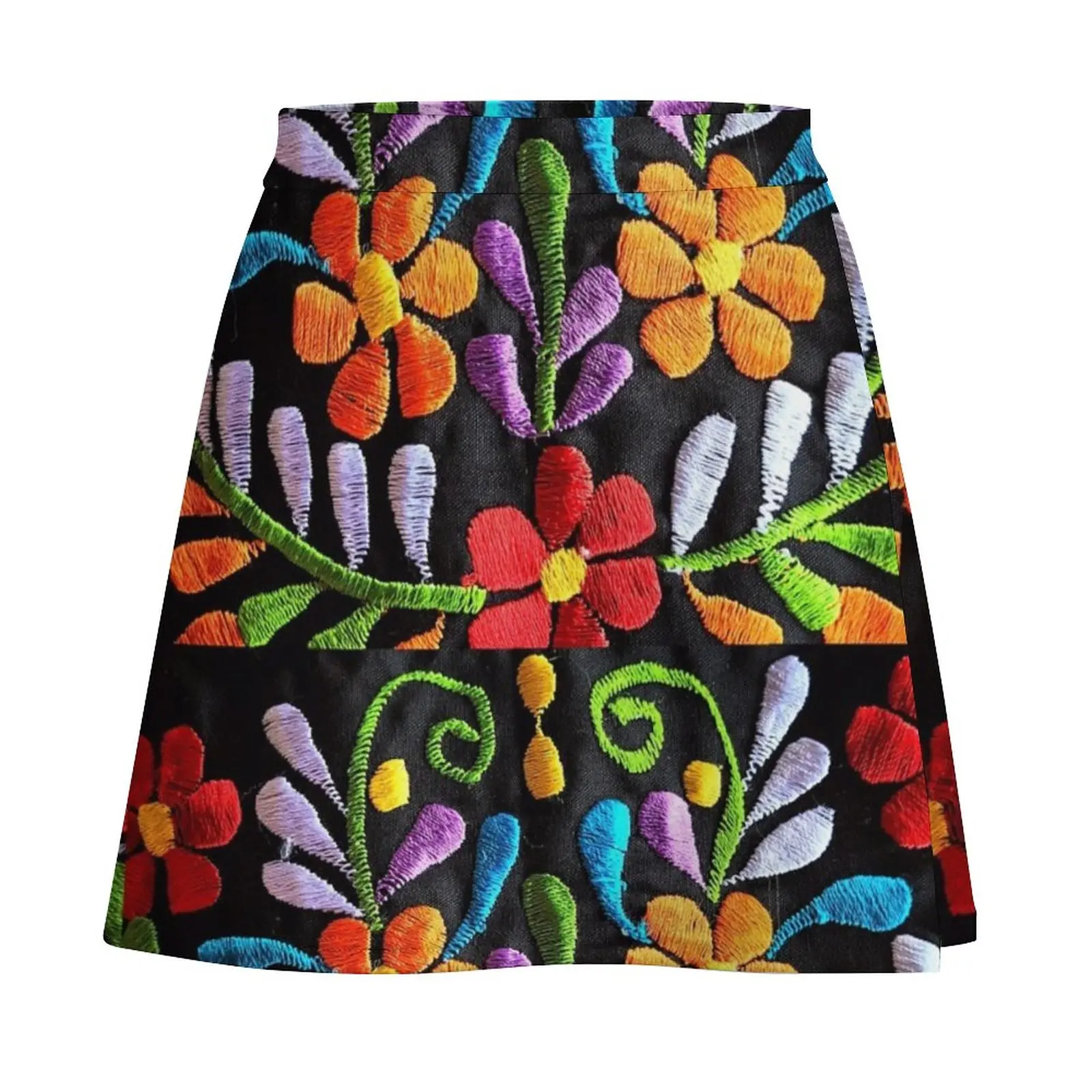 Mexican Flowers Mini Skirt mini skirt for women luxury women\'s skirt korean skirt