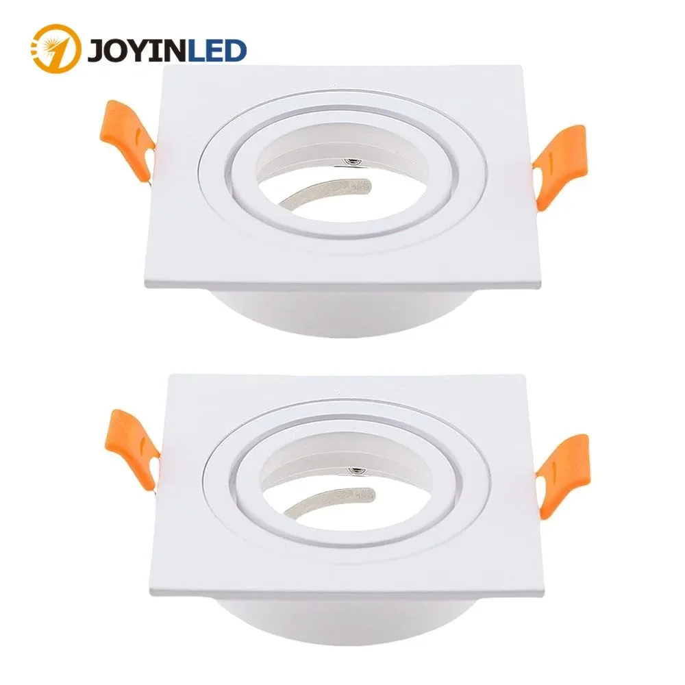 JOYINLED 2/10PCS Square Recessed Spotlight Frame Adjustable LED Downlight Housing GU10 MR16 Bulb Holder Ceiling Light Trim