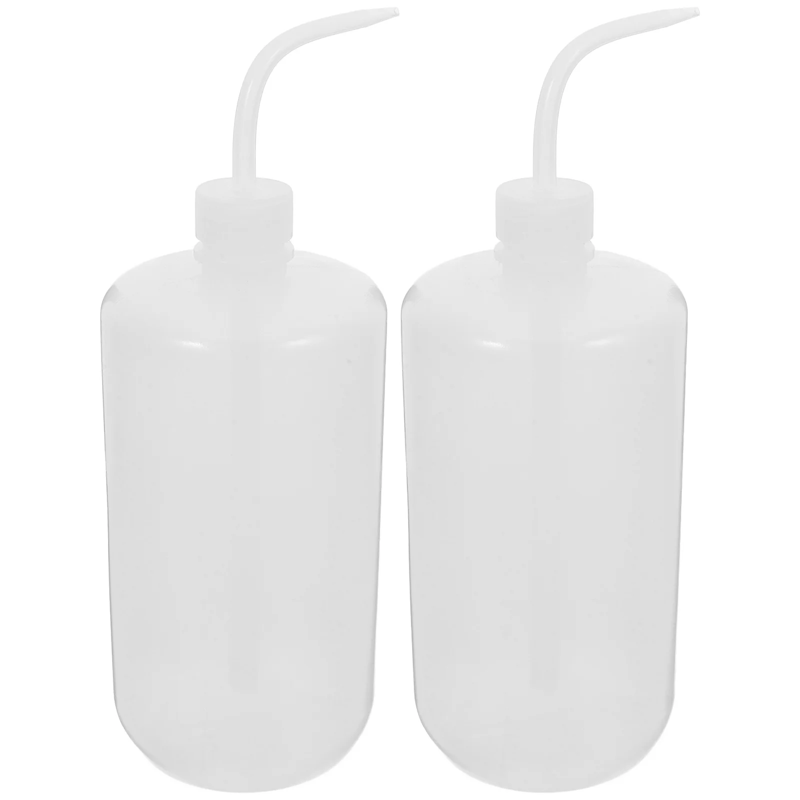 

2pcs 1000Ml Plastic Washing Bottles Translucent Squeeze Measuring Narrow Mouth Curved Tip For Laboratory Gardening Watering Tool