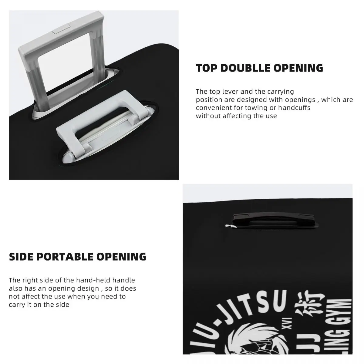 브라질 주짓수 가방 커버 보호 18-32인치용 탄성 여행용 수하물 보호 커버