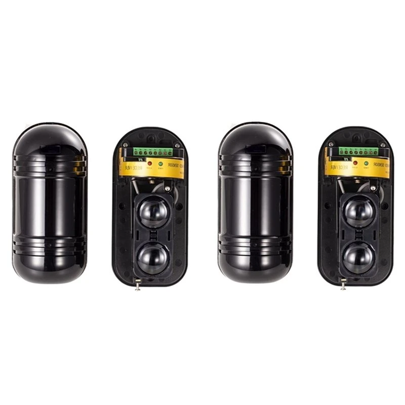 ABKI-4X Rainproof Wireless 2 Beams Infrared Sensor Detector Alarm 100M Detect Distance For GSM Wifi Home Burglar System