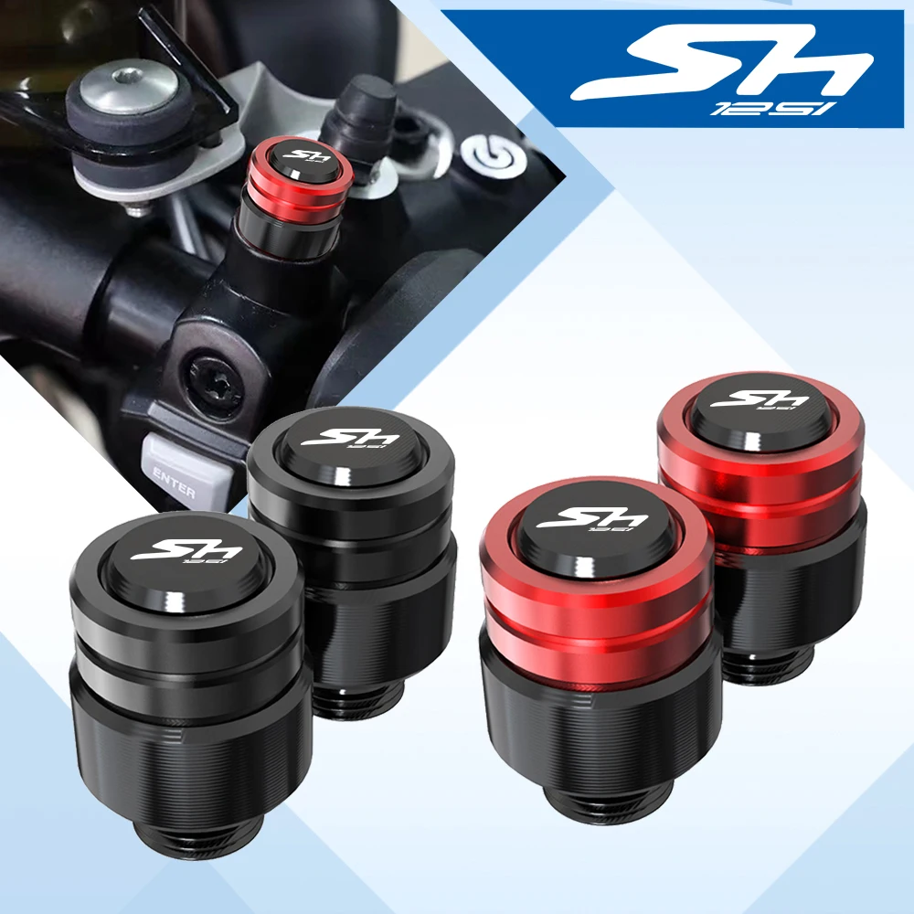 SH 125i Motorcycle Tire Valve Stem Caps Covers Rear Mirror Screw For HONDA SH125i SH125 SH 125 i 2008-2024 2023 2022 2021 2020