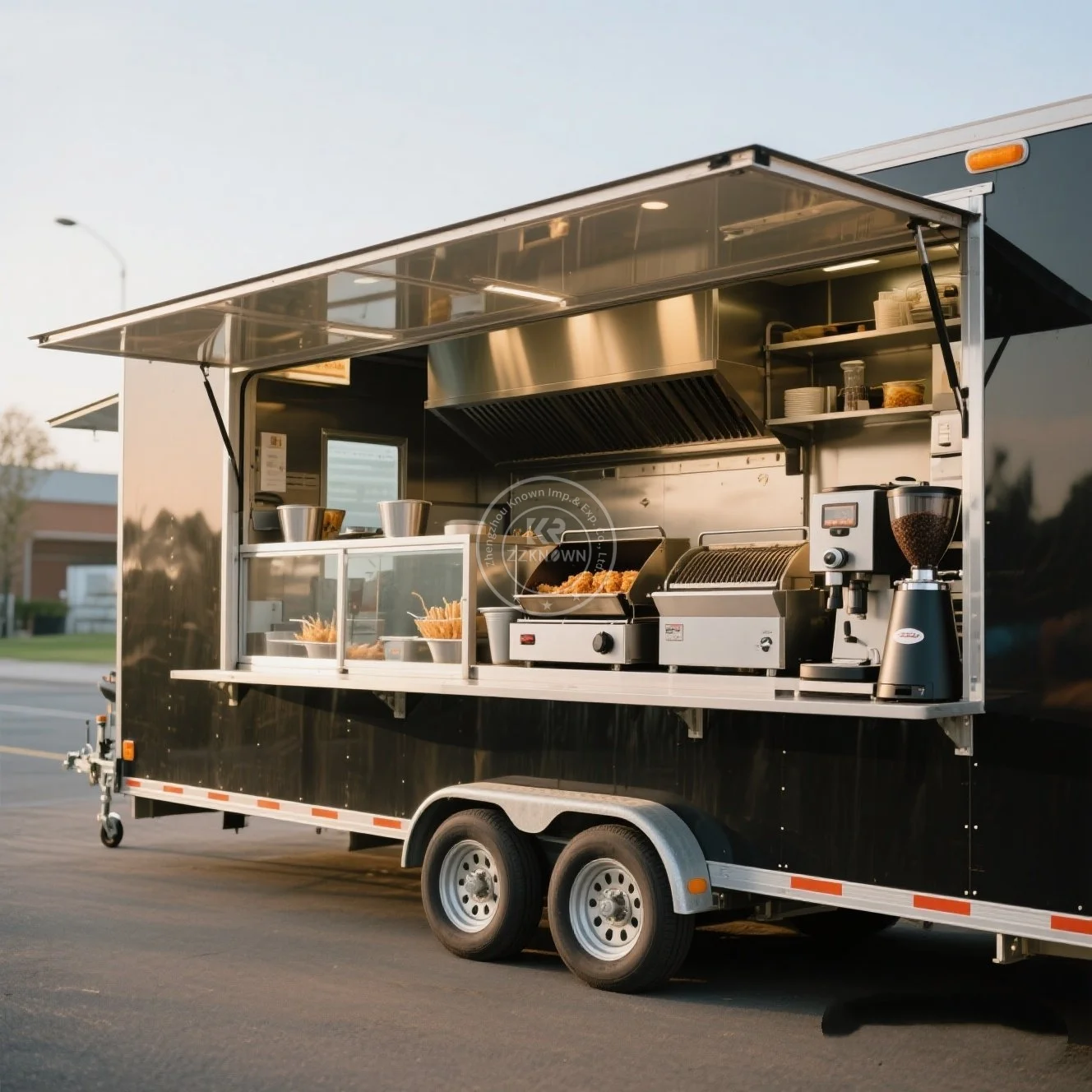 Multi-Functional Mobile Hand Push Food Cart for Sale Mobile Food Truck Trailer Coffee BBQ Kiosk Booth