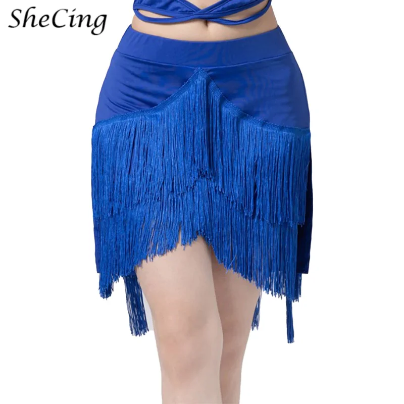 Jupe de danse à franges pour femmes, jupe de salle de bal, Salsa latine, Tango, Sexy, jambes fendues, short, robe de fête d'halloween